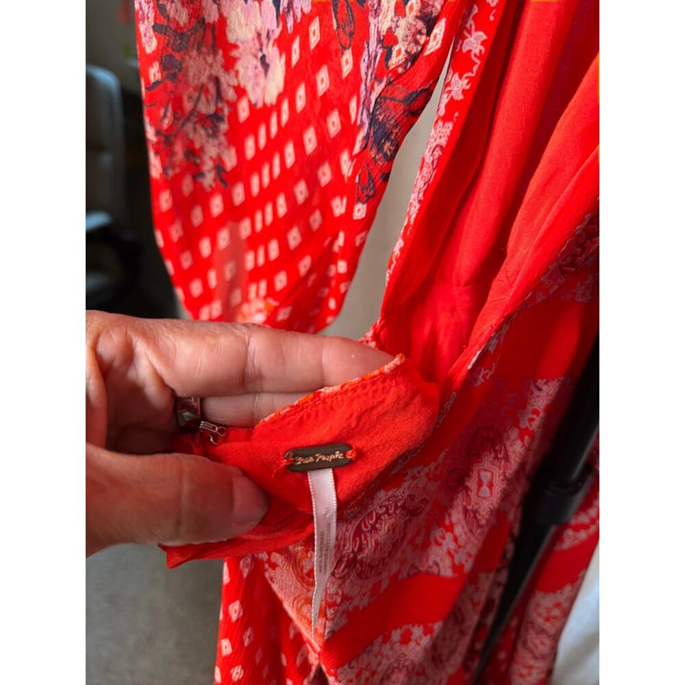 Free people, BoHo handkerchief dress open back XS 2723 - Picture 6 of 8